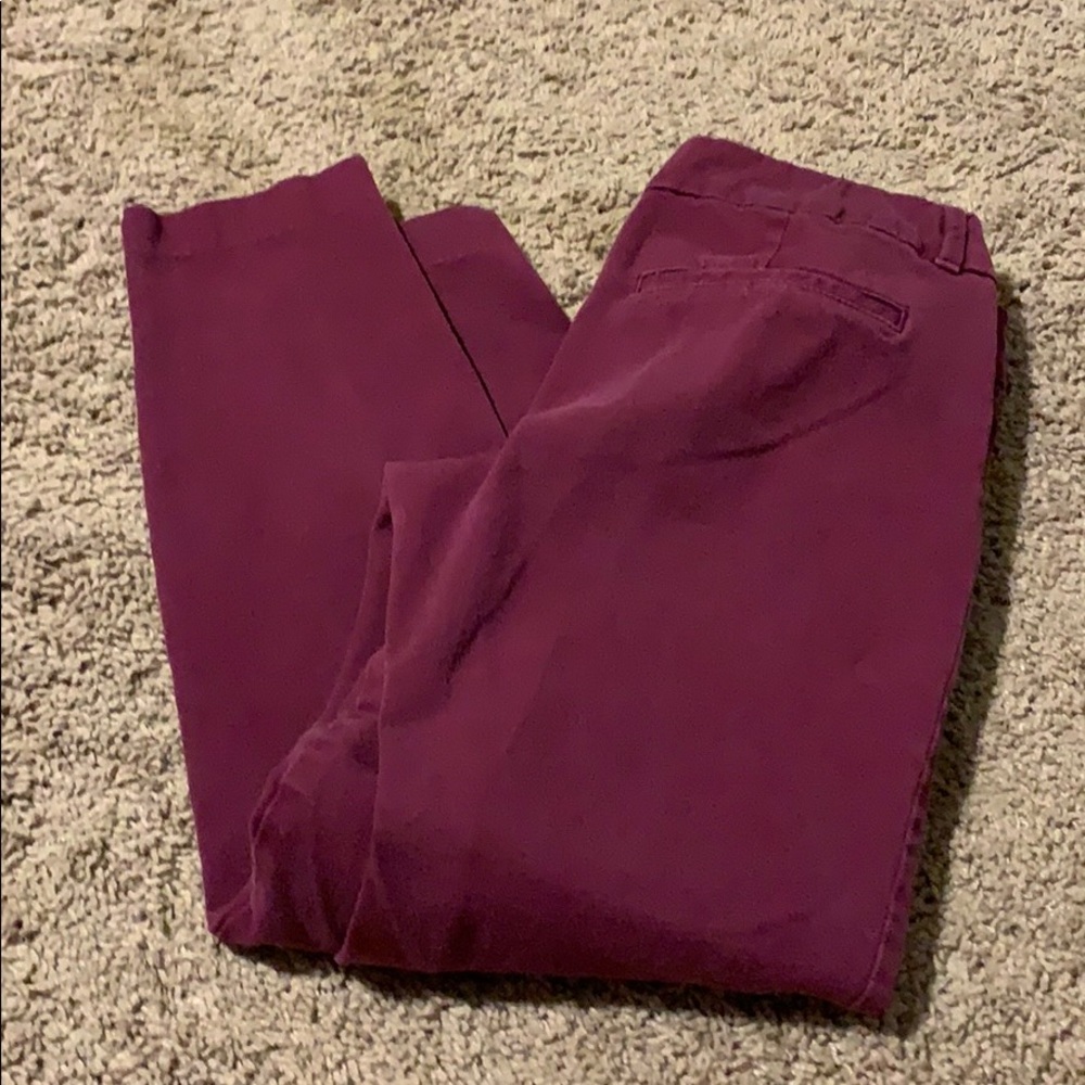 Old Navy plum work pants